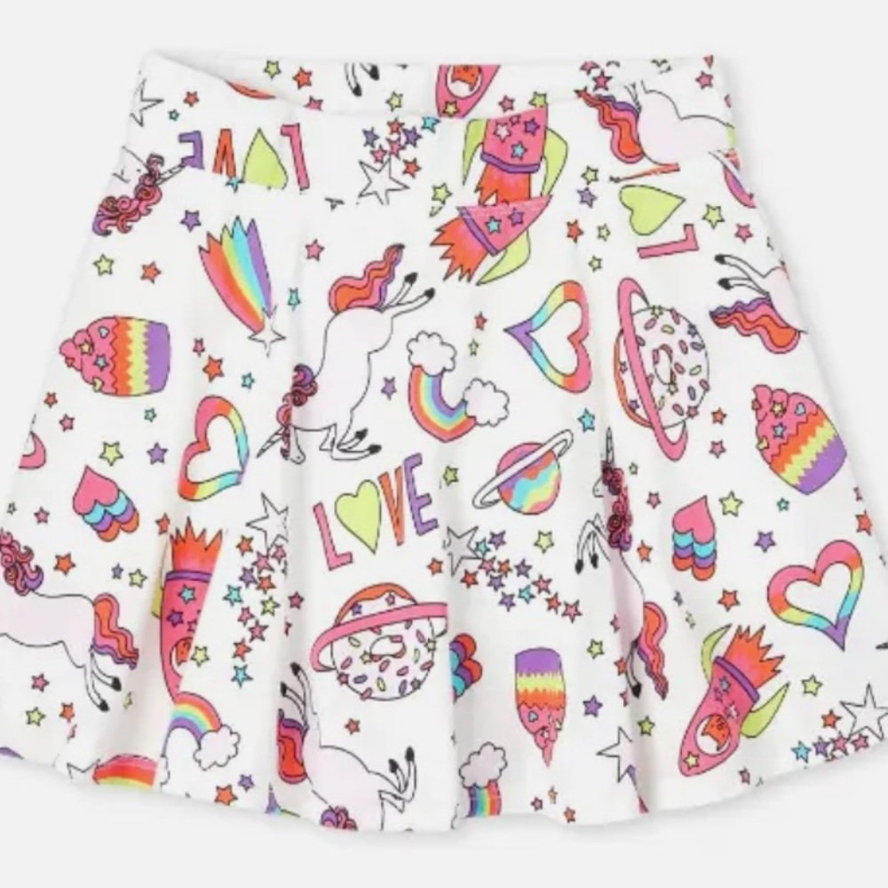 THE CHILDREN’S PLACE WHITE UNICORN SKORT